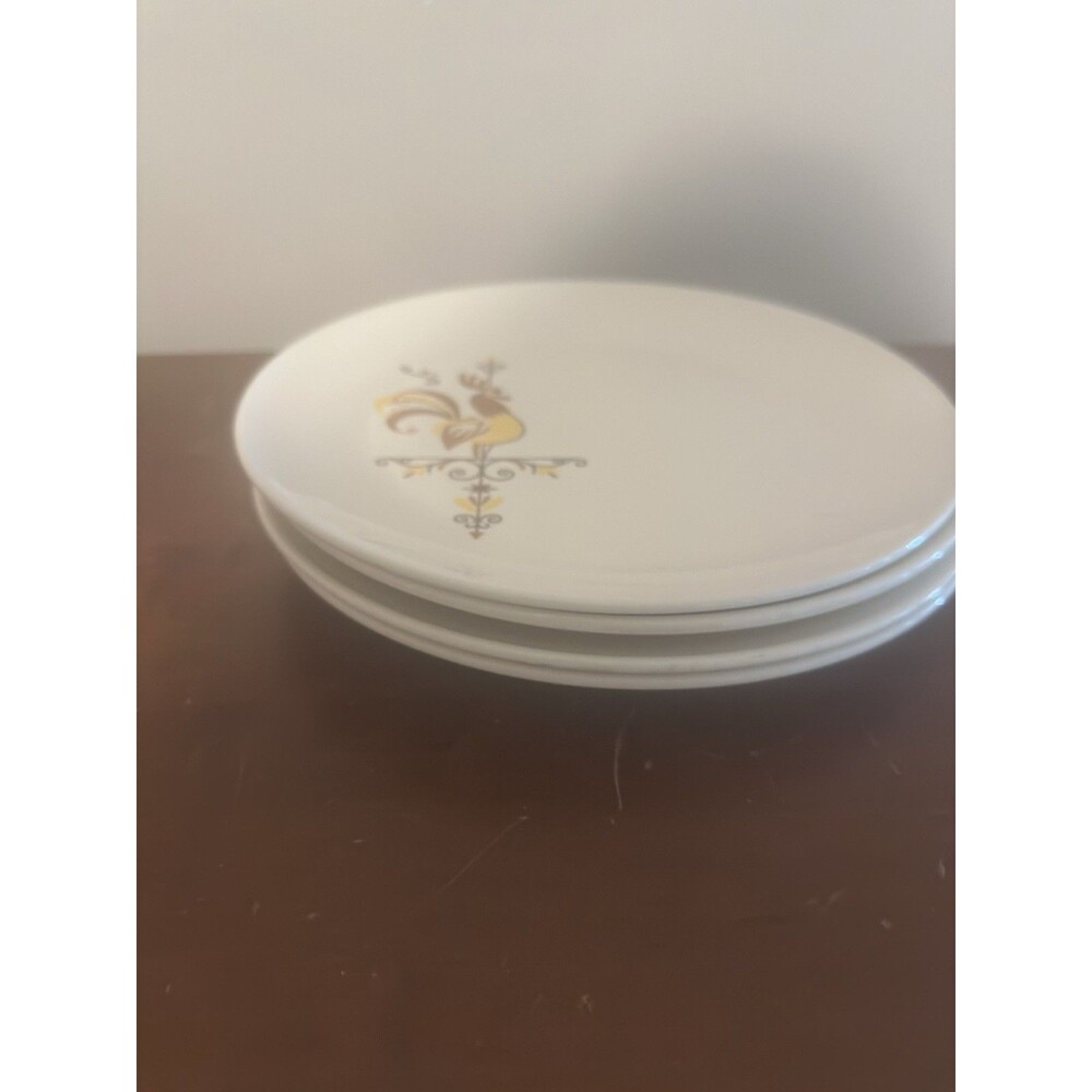 1950s-1960s Salem China O' The Walk 'Weathervane' Dinner Plates, Set Of 4